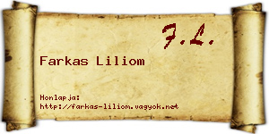Farkas Liliom névjegykártya